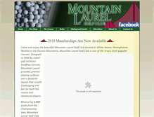 Tablet Screenshot of mountainlaurelgolfclub.com